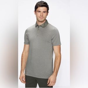 Ted Baker Mens Frend Short Sleeve Woven Collar Polo Green (Size 3=M)